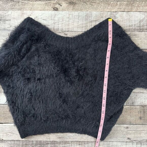Urban Outfitters Black Furry Long Sleeve Sweater | Size Small - Picture 4 of 6